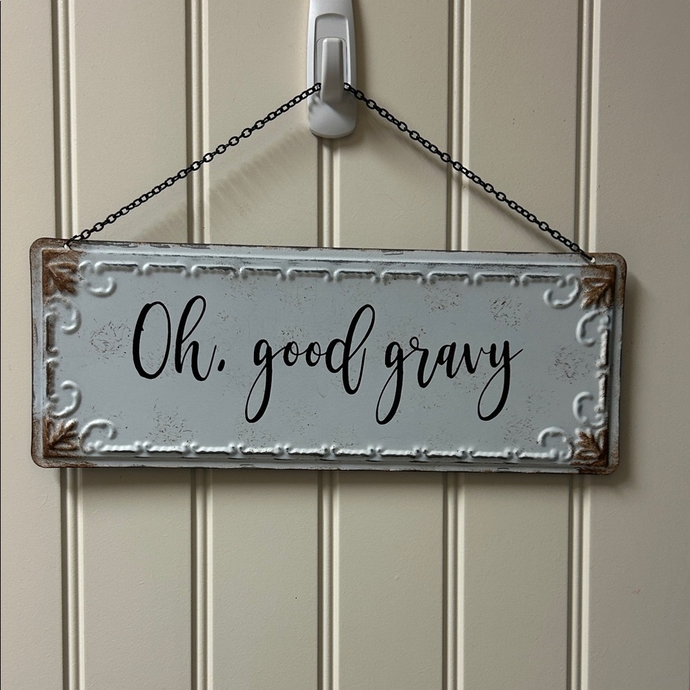 Rustic Wall Sign with Black and Brown Accents